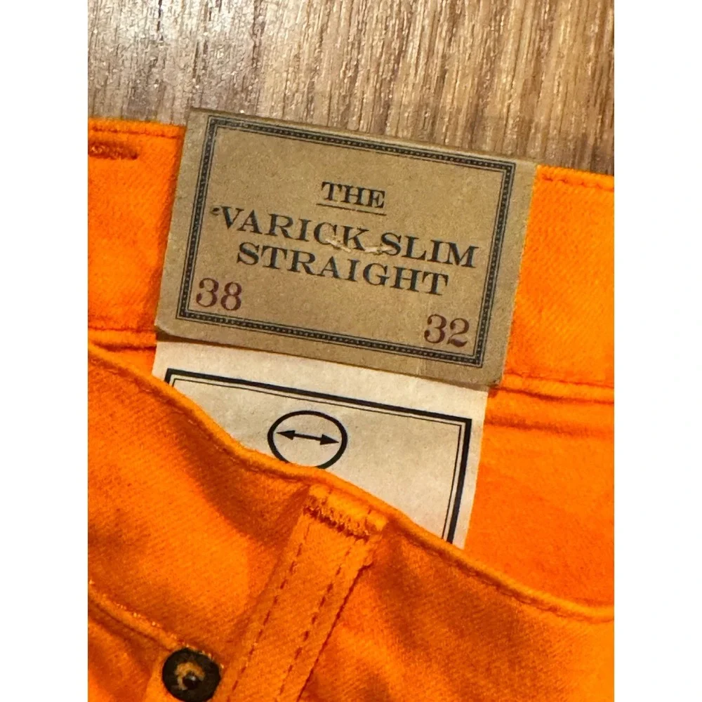 Polo Ralph Lauren Varick Slim Straight Orange Prison Pants Paratrooper 38x32 RRL